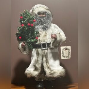 Festive African-American Santa Claus Figurine